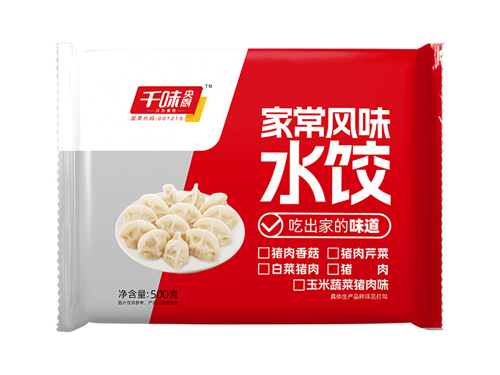 千味500g家常风味玉米蔬菜猪肉水饺